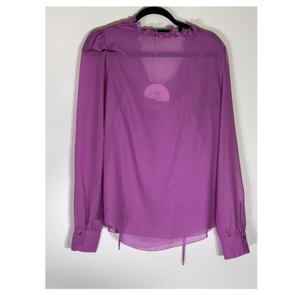 See by Chloé Striking Purple Keyhole Front Blouse Size 40, (US 8) - Picture 3 of 4